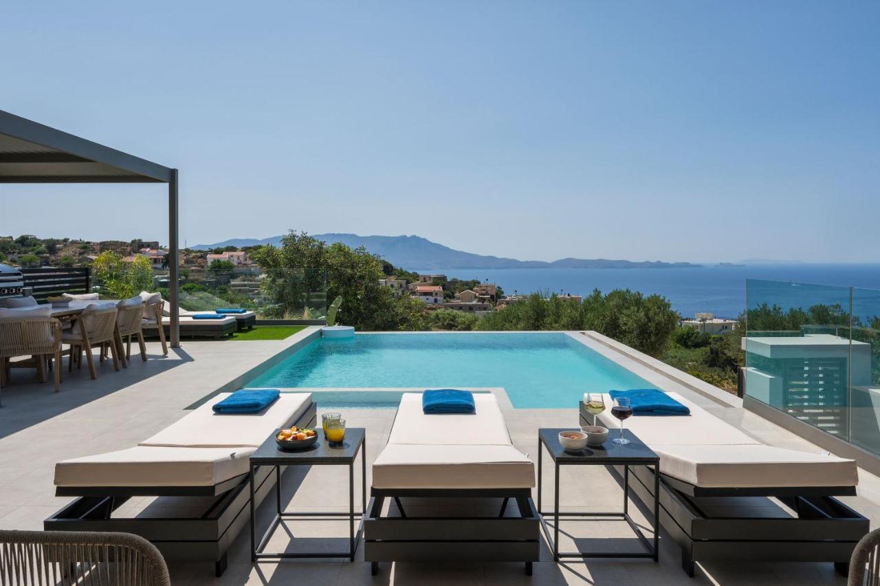 Villa Ekphrasis With Sea View And Jacuzzi Ravdhoukha Exterior photo
