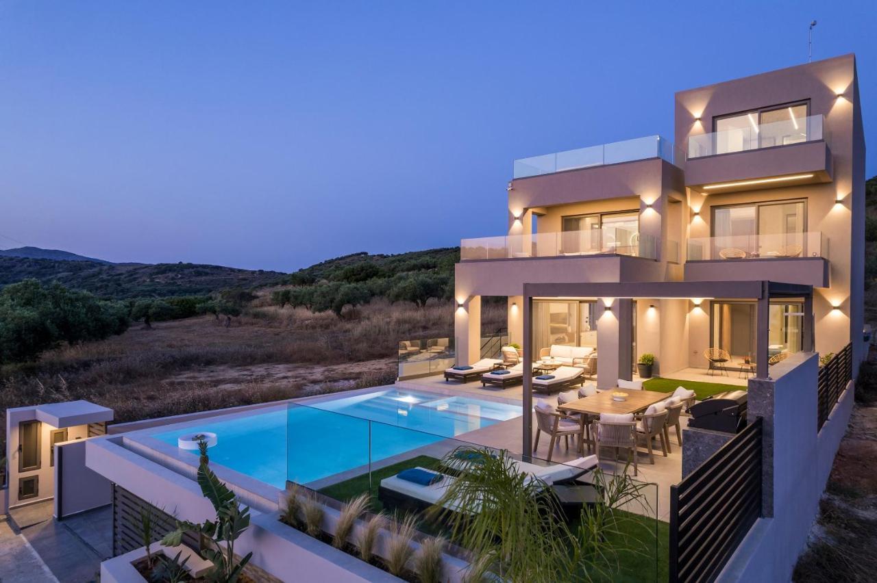 Villa Ekphrasis With Sea View And Jacuzzi Ravdhoukha Exterior photo