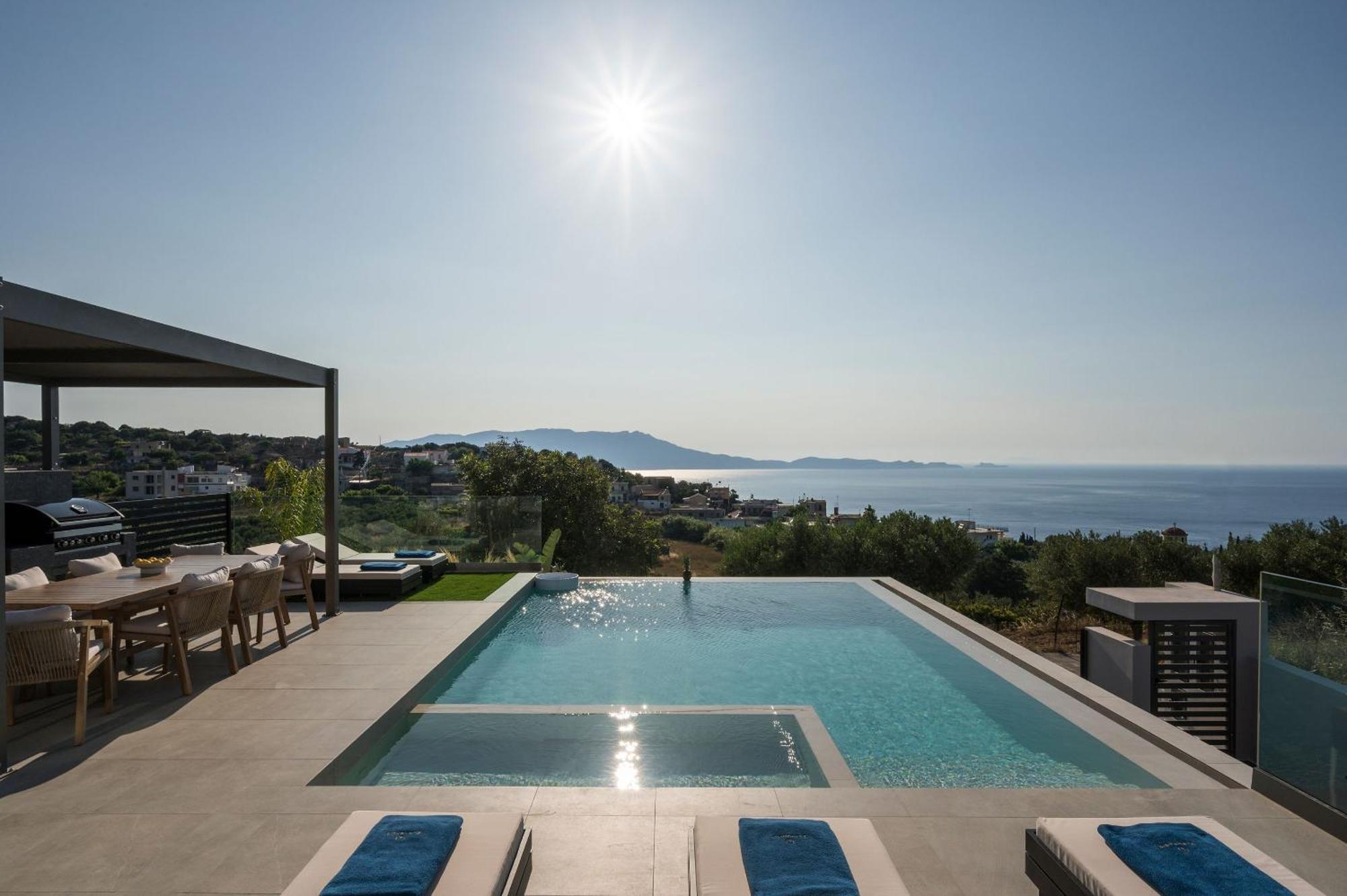Villa Ekphrasis With Sea View And Jacuzzi Ravdhoukha Exterior photo