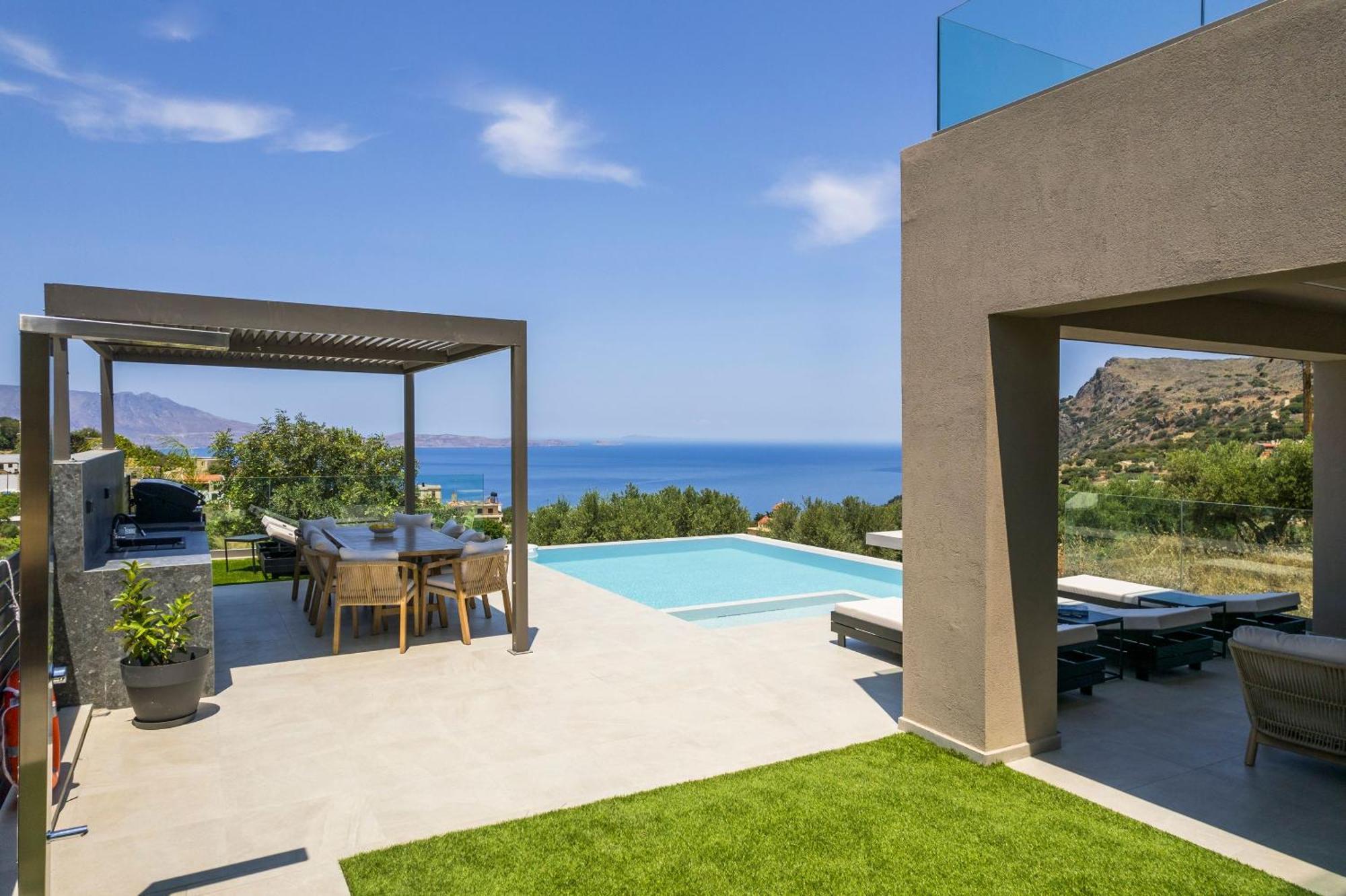 Villa Ekphrasis With Sea View And Jacuzzi Ravdhoukha Exterior photo
